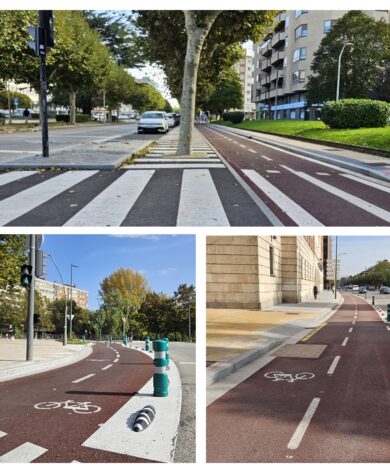 Construcción del carril bici de la Calle Vitoria